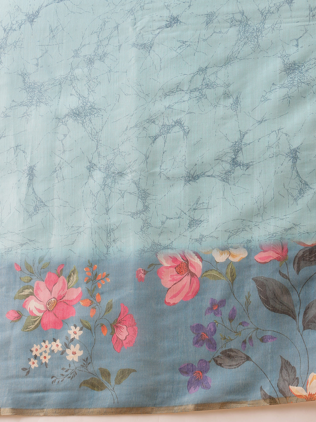 Digital Printed Cotton Silk Tissue Saree
