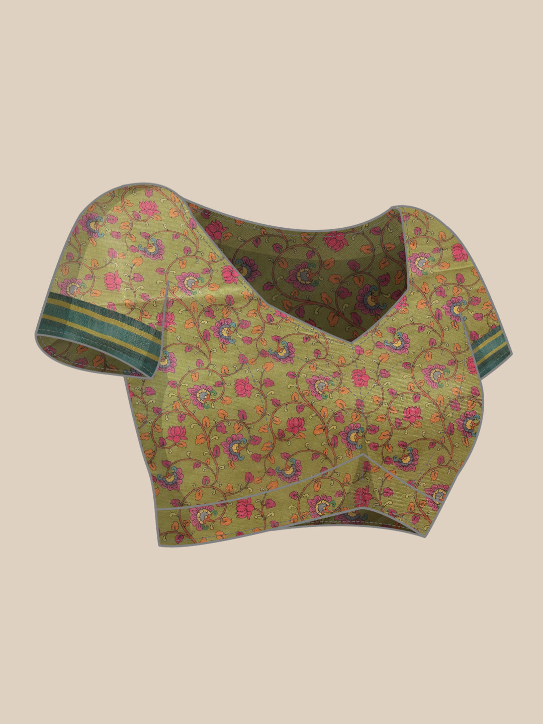 Digital Printed Cotton Silk Tissue Saree