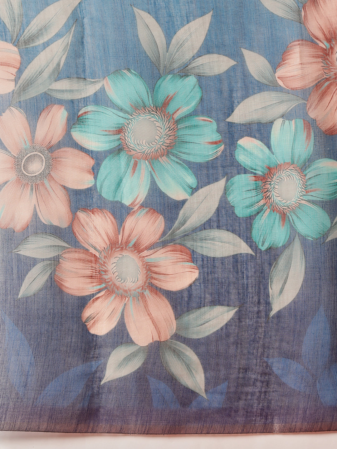 Floral Printed Cotton Silk Tissue Saree