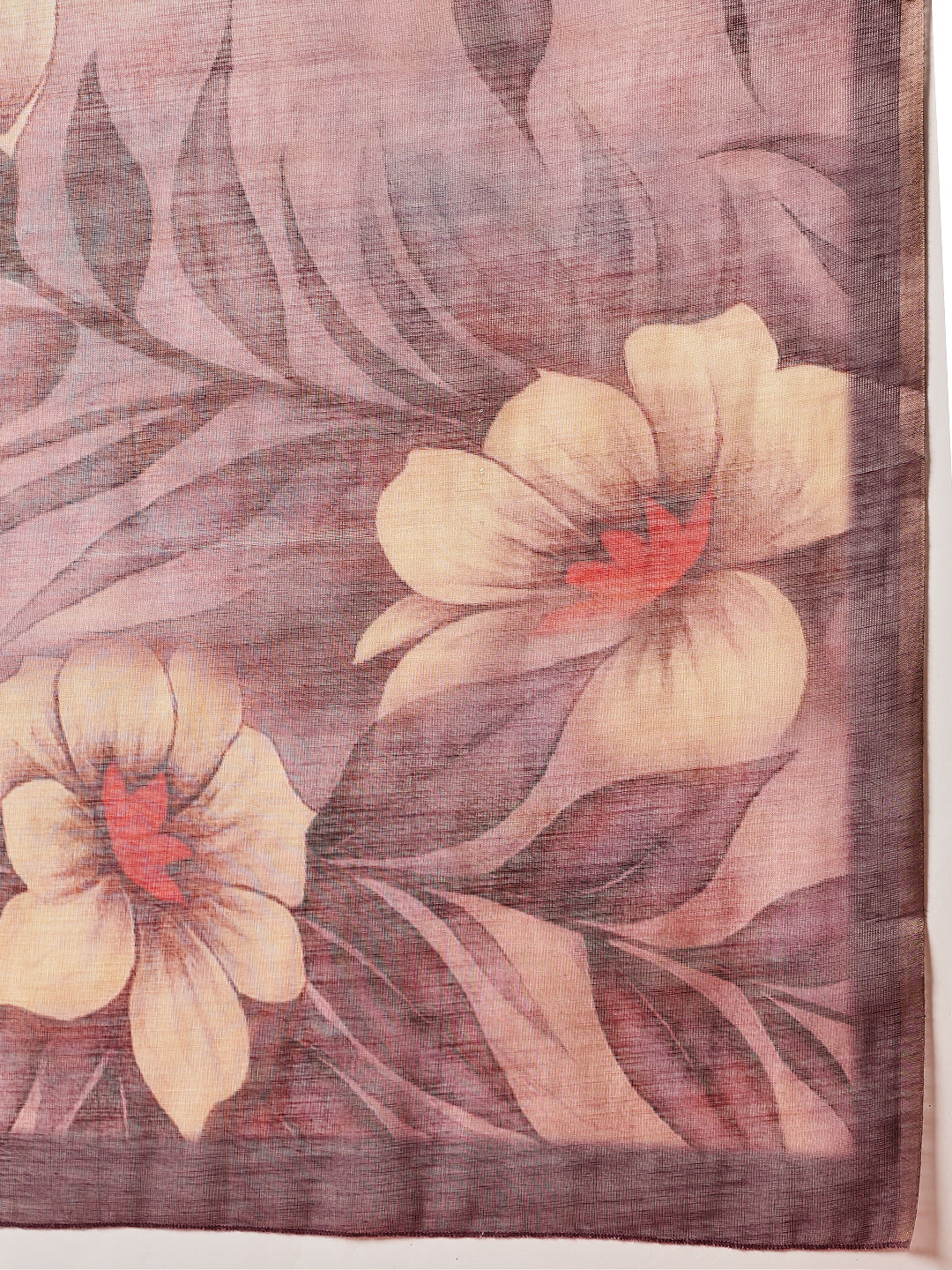Floral Printed Cotton Silk Tissue Saree