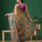 Floral Printed Cotton Silk Tissue Saree