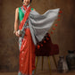 Women's Soft Silk Printed Saree With Tassels