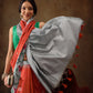 Women's Soft Silk Printed Saree With Tassels