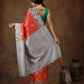Women's Soft Silk Printed Saree With Tassels