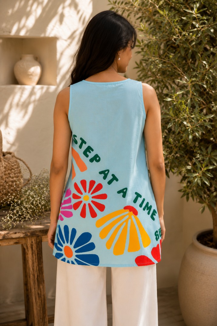 Women's Digital Printed Tunic Short Kurti for Casual Daily Wear and Office Use