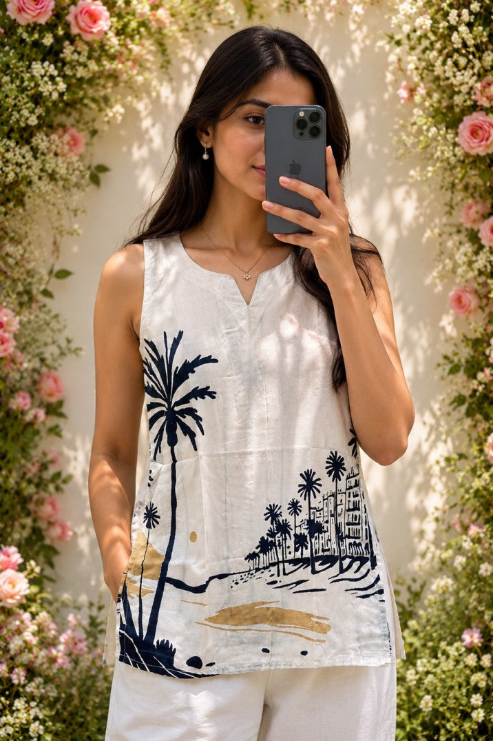 Women's Digital Printed Tunic Short Kurti for Casual Daily Wear and Office Use