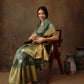 Muga Silk Floral Printed Zari Woven Saree