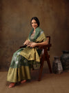 Muga Silk Floral Printed Zari Woven Saree