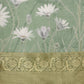 Muga Silk Floral Printed Zari Woven Saree