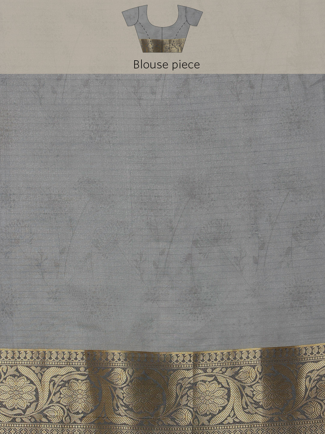 Muga Silk Floral Printed Zari Woven Saree