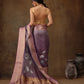 Muga Silk Floral Printed Zari Woven Saree