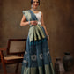Muga Silk Floral Printed Zari Woven Saree