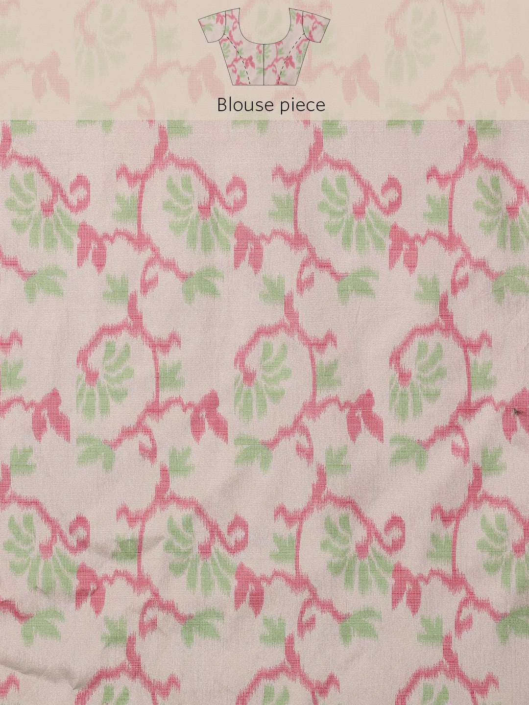 Muga Silk Floral Printed Zari Woven Saree