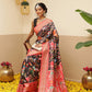 Women's Soft Tusser Silk Digital Printed Kalamkari Saree With Viscous Jacquard Border