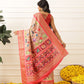 Women's Soft Tusser Silk Digital Printed Kalamkari Saree With Viscous Jacquard Border