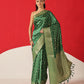 Soft Silk Bandhani Printed Saree With Zari Border & Tassels