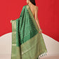 Soft Silk Bandhani Printed Saree With Zari Border & Tassels