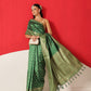 Soft Silk Bandhani Printed Saree With Zari Border & Tassels