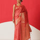 Soft Silk Bandhani Printed Saree With Zari Border & Tassels