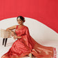 Soft Silk Bandhani Printed Saree With Zari Border & Tassels