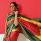 Digital Printed Soft Silk Saree With Zari Border & Tassels