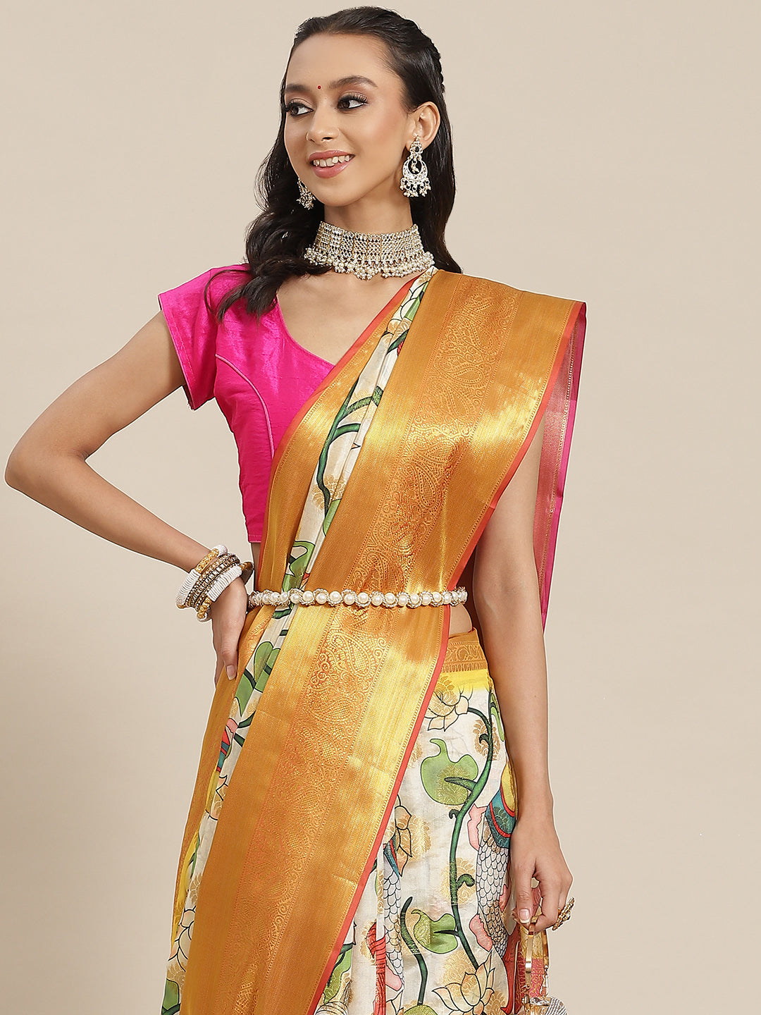 Women's Banarasi Art Silk Digital Print Saree