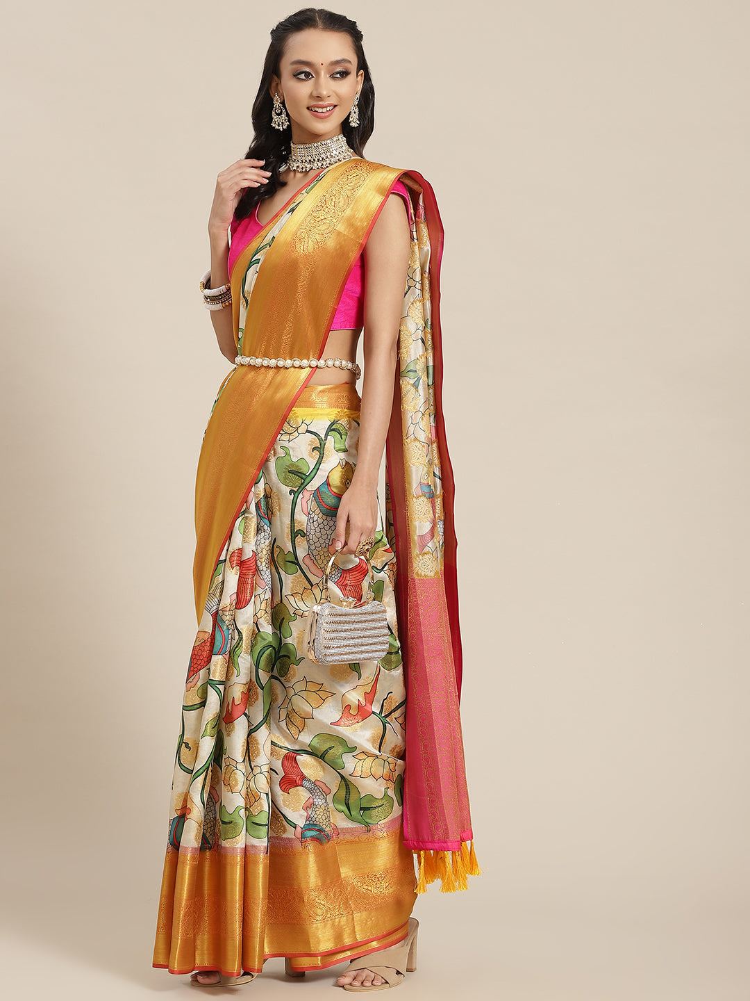 Women's Banarasi Art Silk Digital Print Saree