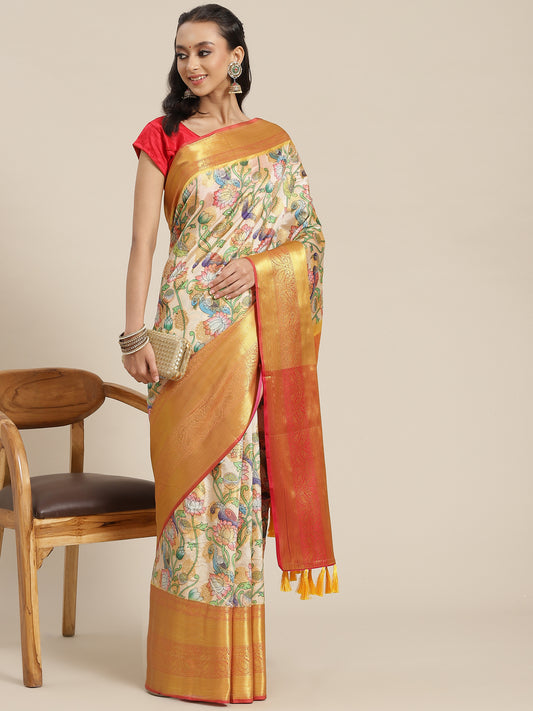 Women's Banarasi Art Silk Digital Print Saree