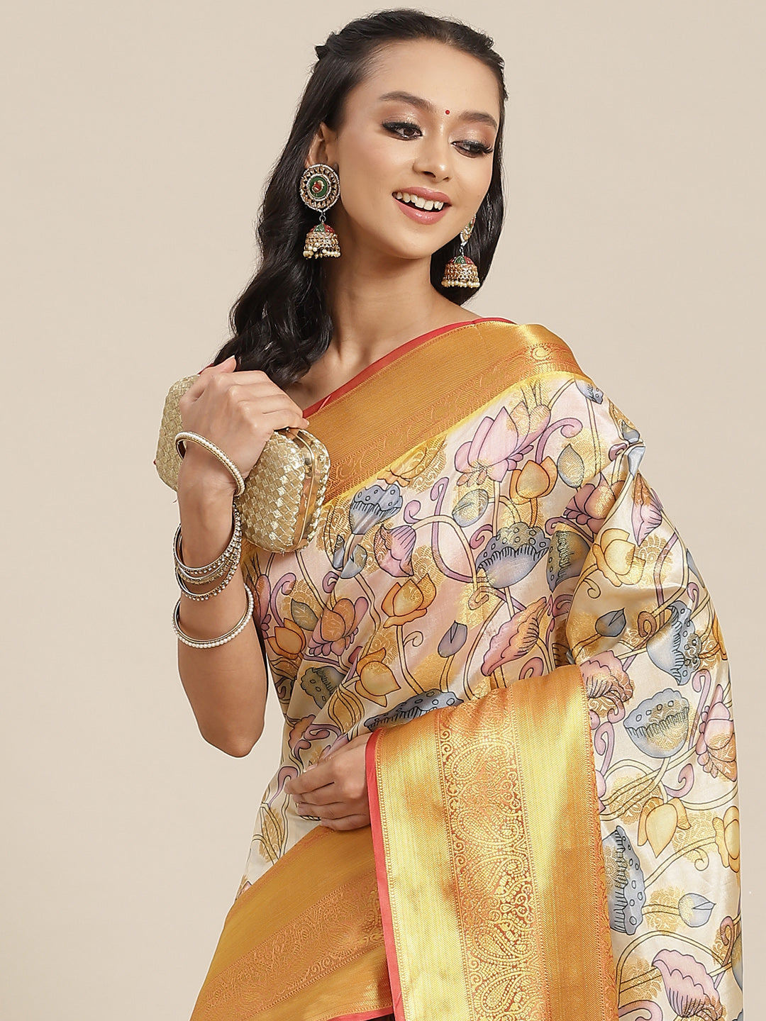 Women's Banarasi Art Silk Digital Print Saree
