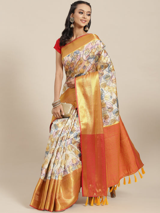 Women's Banarasi Art Silk Digital Print Saree