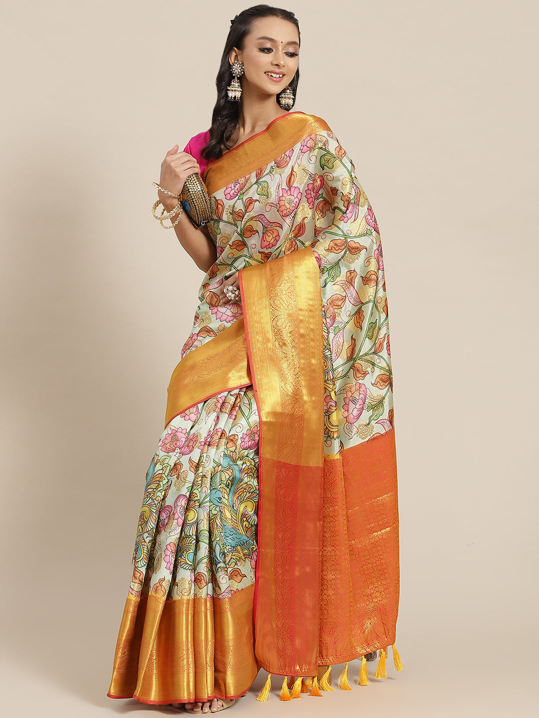 Women's Banarasi Art Silk Digital Print Saree