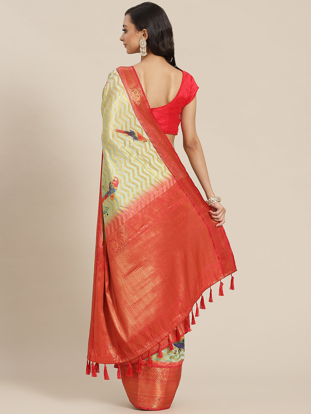 Women's Banarasi Art Silk Digital Print Saree