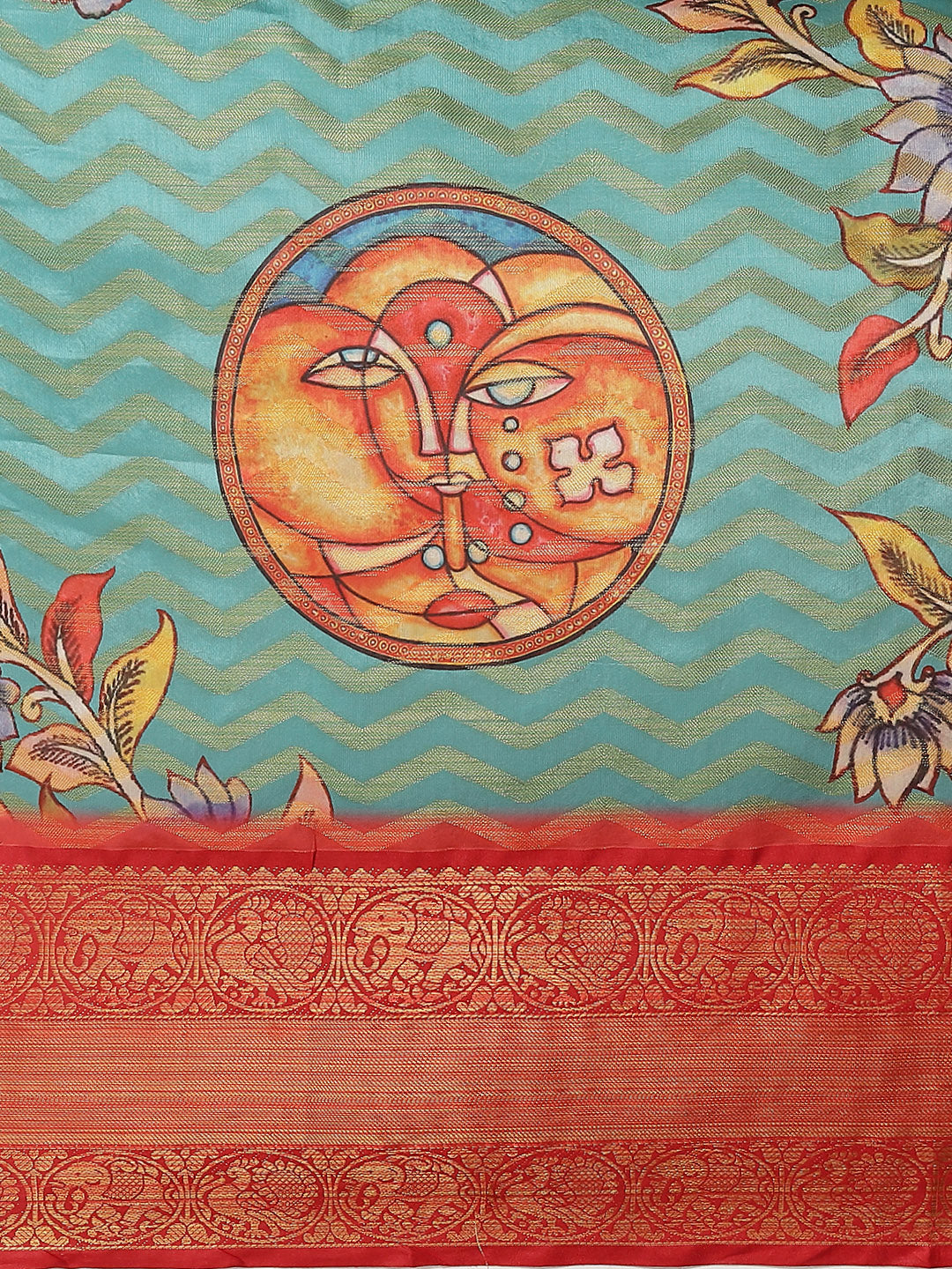 Women's Banarasi Art Silk Digital Print Saree