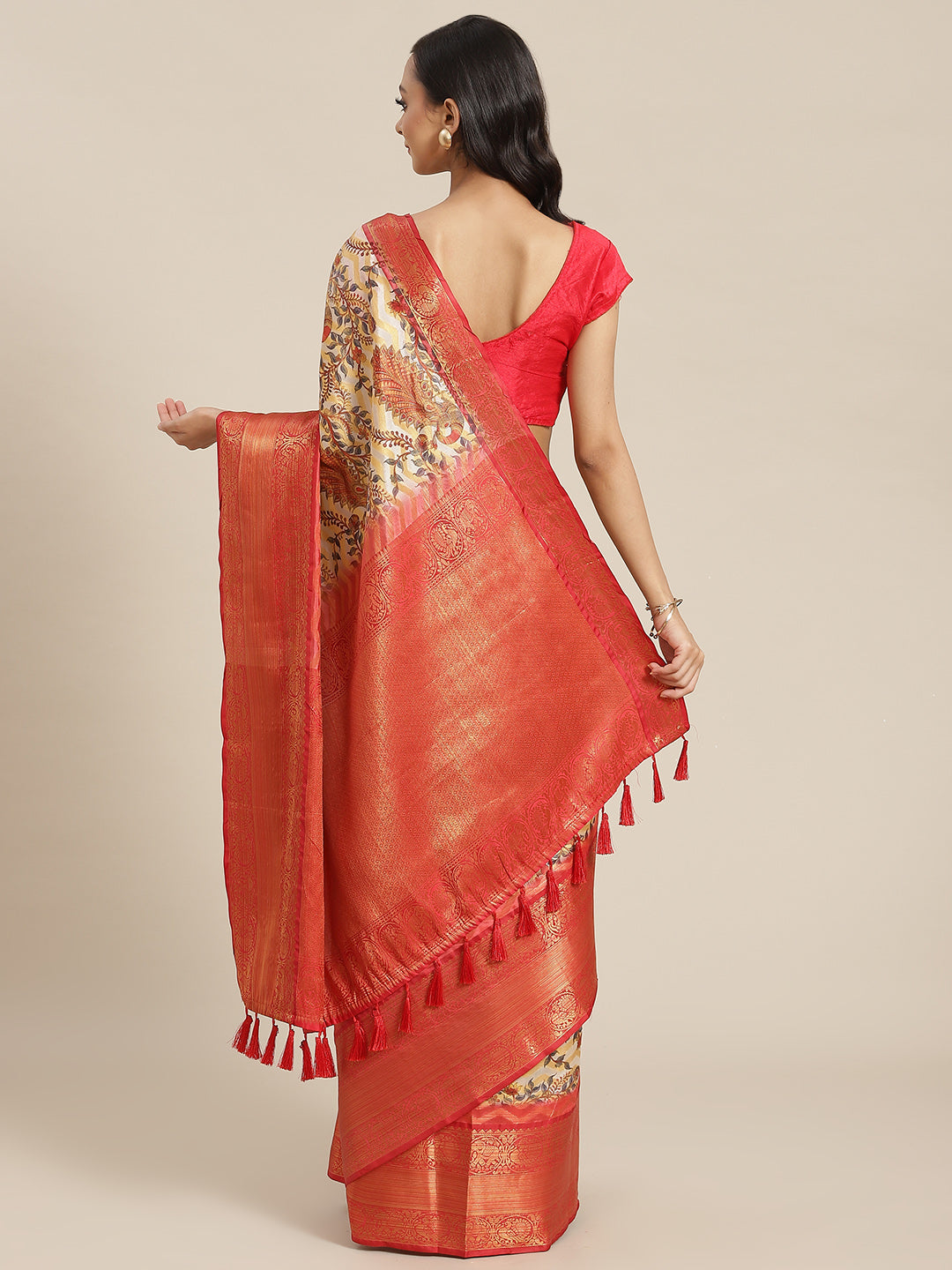 Women's Banarasi Art Silk Digital Print Saree