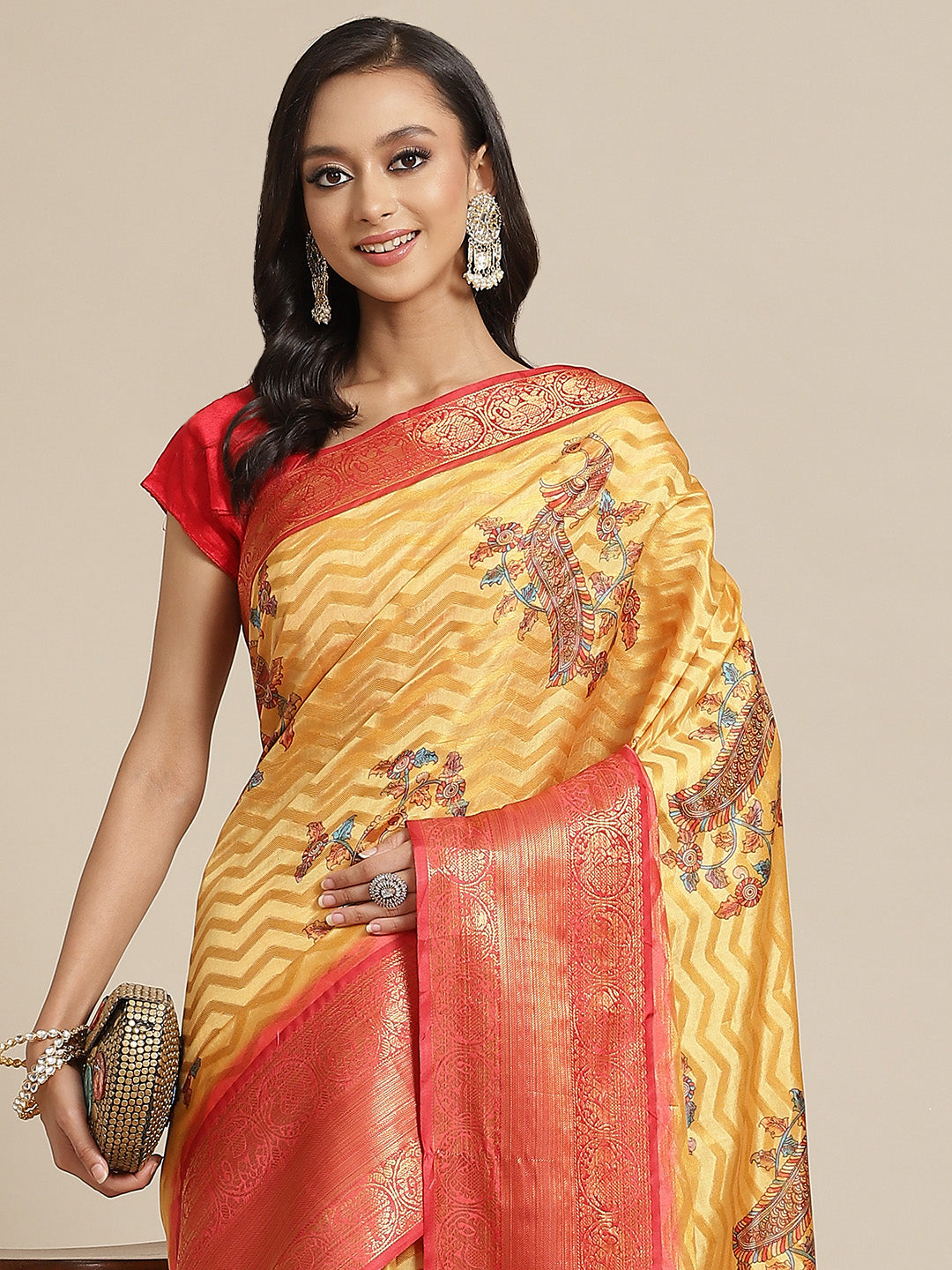 Women's Banarasi Art Silk Digital Print Saree