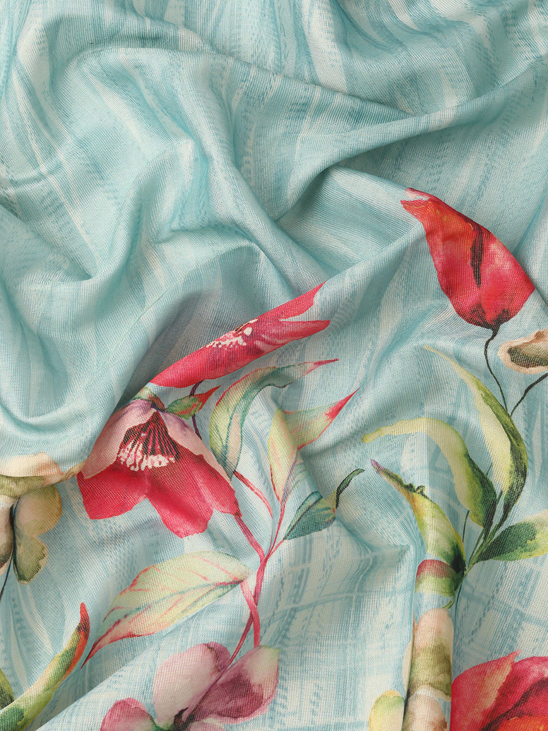 Tissue Silk Zari Woven Digital Printed Saree