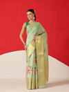 Tussar Silk Pichwai Printed Saree Woven Pallu With Brocade Blouse