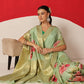 Tussar Silk Pichwai Printed Saree Woven Pallu With Brocade Blouse