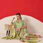 Tussar Silk Pichwai Printed Saree Woven Pallu With Brocade Blouse