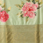 Tussar Silk Pichwai Printed Saree Woven Pallu With Brocade Blouse