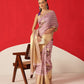 Tussar Silk Pichwai Printed Saree Woven Pallu With Brocade Blouse