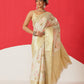 Tussar Silk Pichwai Printed Saree Woven Pallu With Brocade Blouse