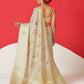 Tussar Silk Pichwai Printed Saree Woven Pallu With Brocade Blouse