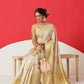 Tussar Silk Pichwai Printed Saree Woven Pallu With Brocade Blouse