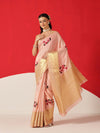 Tussar Silk Pichwai Printed Saree Woven Pallu With Brocade Blouse