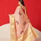 Tussar Silk Pichwai Printed Saree Woven Pallu With Brocade Blouse