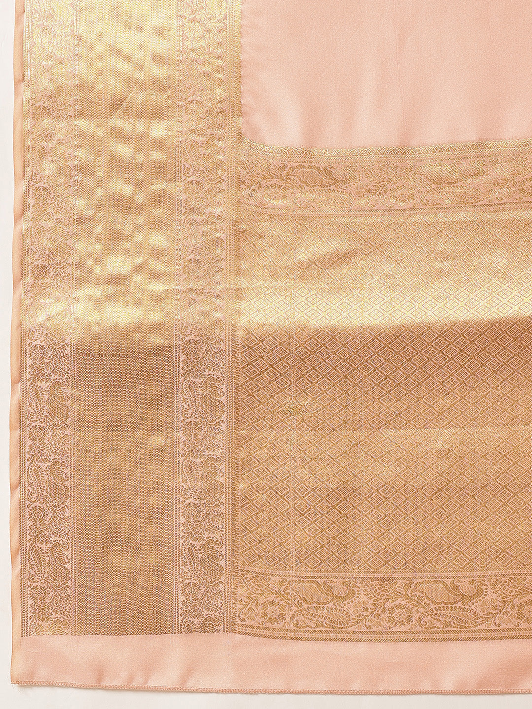 Tussar Silk Pichwai Printed Saree Woven Pallu With Brocade Blouse