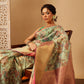 Animal & Floral Digital Printed Muga Silk Saree