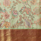 Animal & Floral Digital Printed Muga Silk Saree