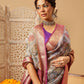 Animal & Floral Digital Printed Muga Silk Saree